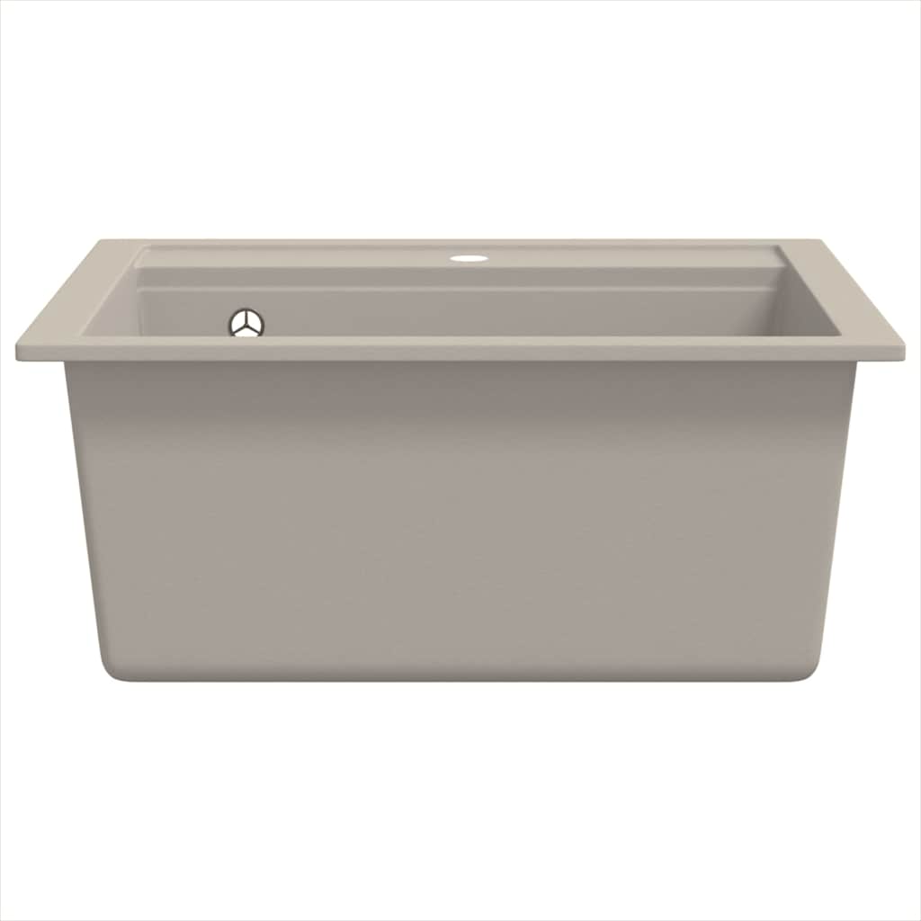 Lavello Da Cucina In Granito Vasca Singola Beige - Image 4