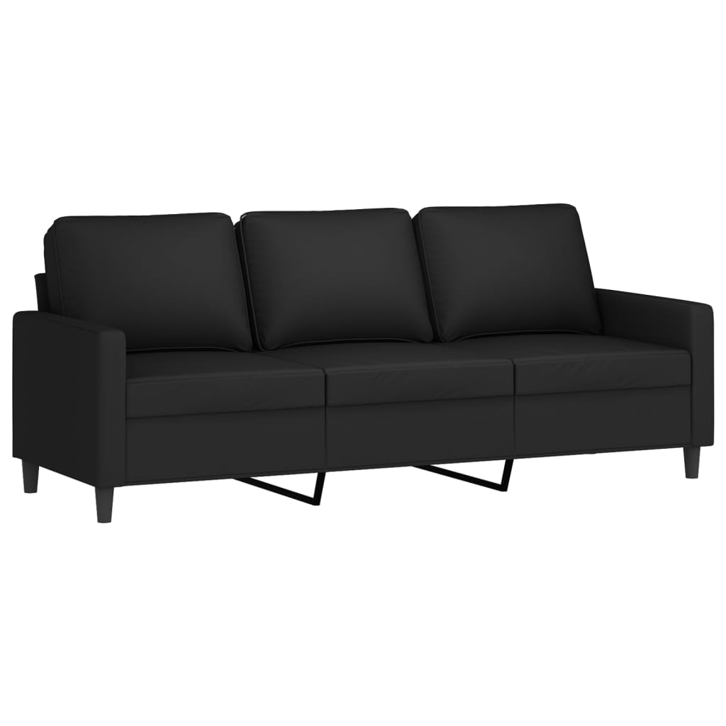 Set Di Divani 2 Pz Con Cuscini Nero In Velluto