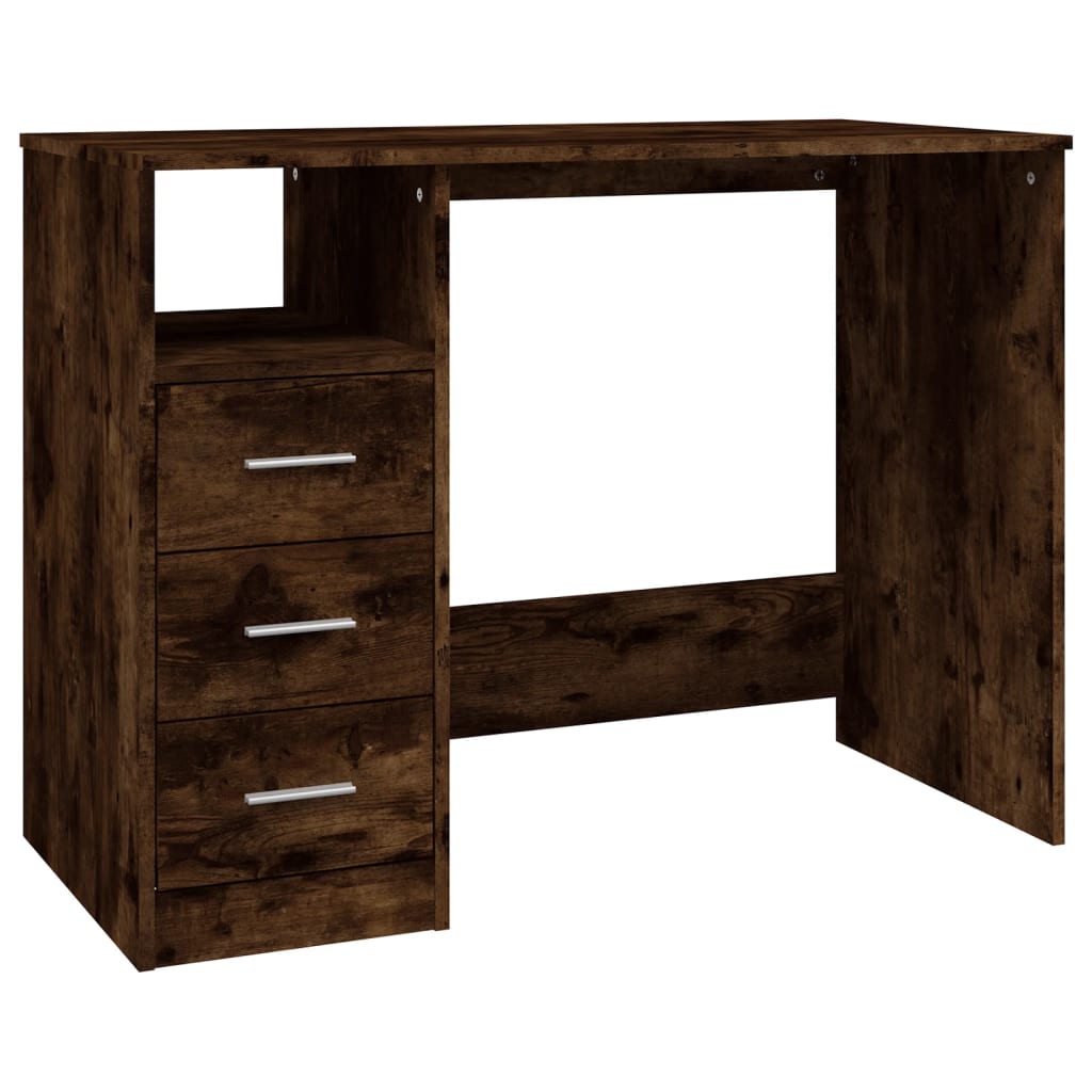 Scrivania Cassetti Rovere Fumo 102x50x76 Cm Legno Multistrato - Image 2