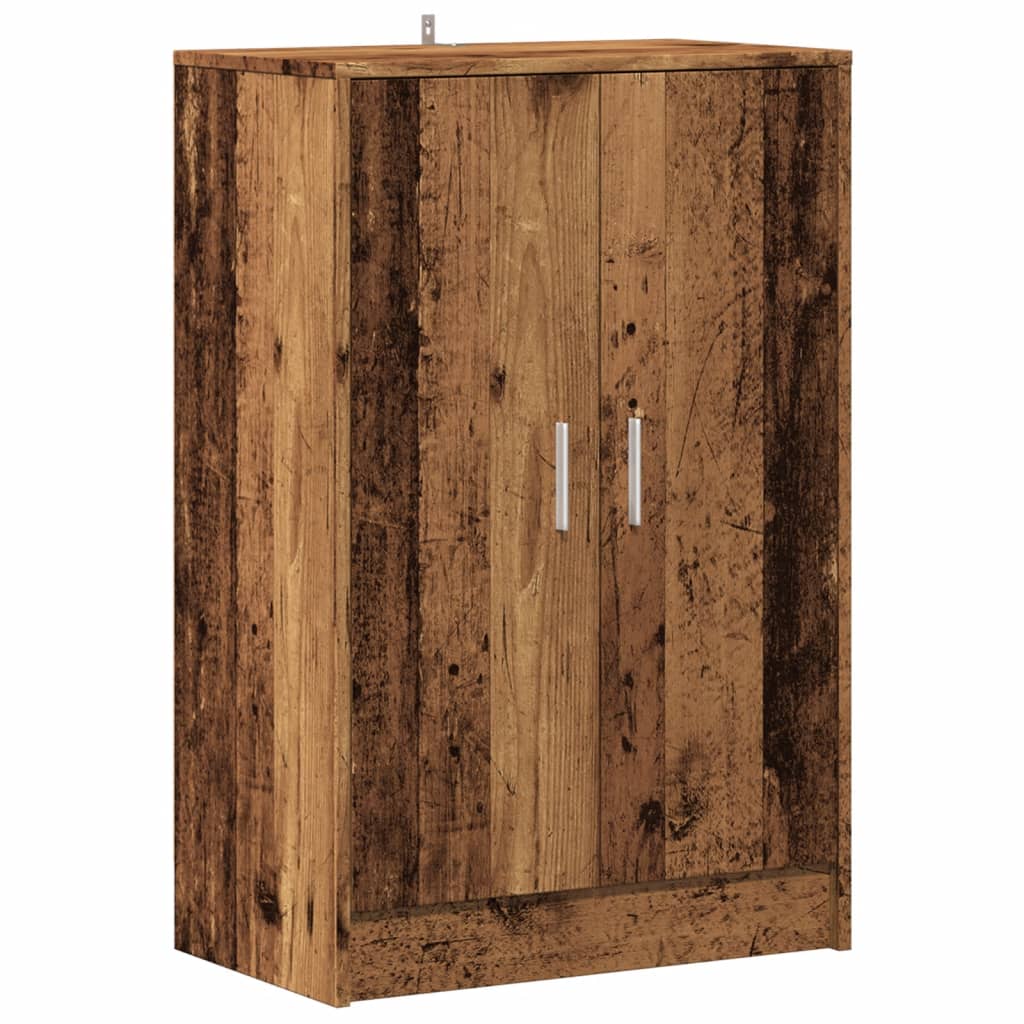 Scarpiera Legno Antico 60x35x92 Cm In Legno Multistrato