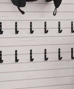 Ganci A Parete A Forma Di J 12 Pz Neri In Acciaio