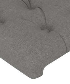 Testiera Ad Orecchio Grigio Scuro 93x16x78/88 Cm In Tessuto