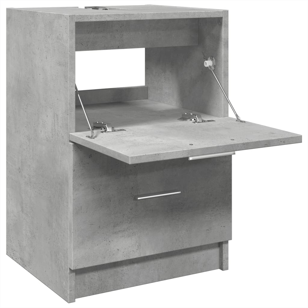 Mobile Lavabo Grigio Cemento 80x33x60 Cm In Legno Multistrato - Image 3