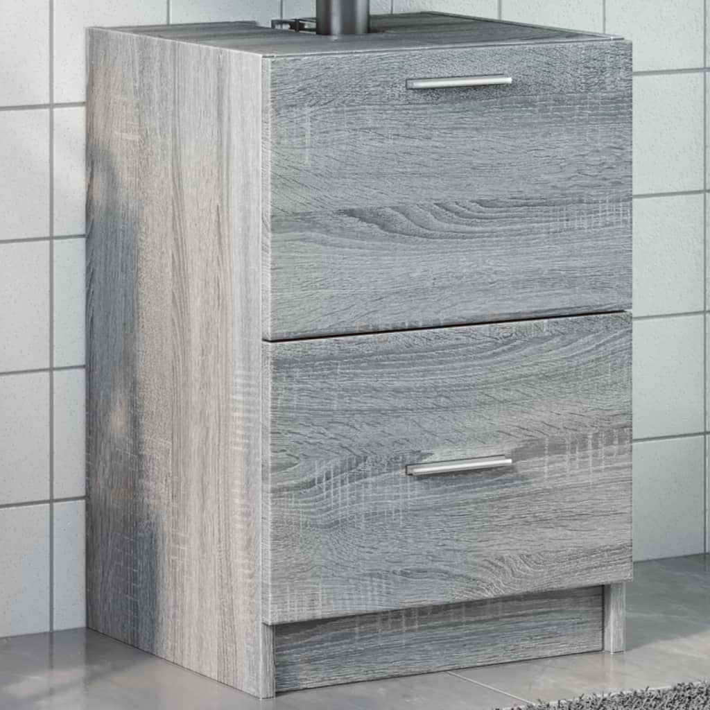 Mobile Lavabo Grigio Sonoma 40x37x59 Cm In Truciolare