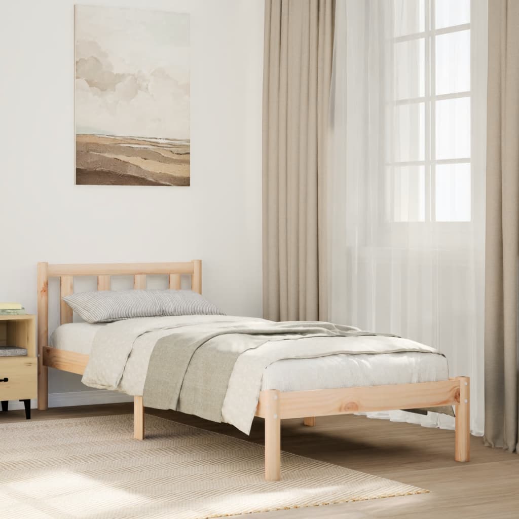 Letto Extra Lungo Senza Materasso 100x210 Cm In Legno Di Pino - Image 5