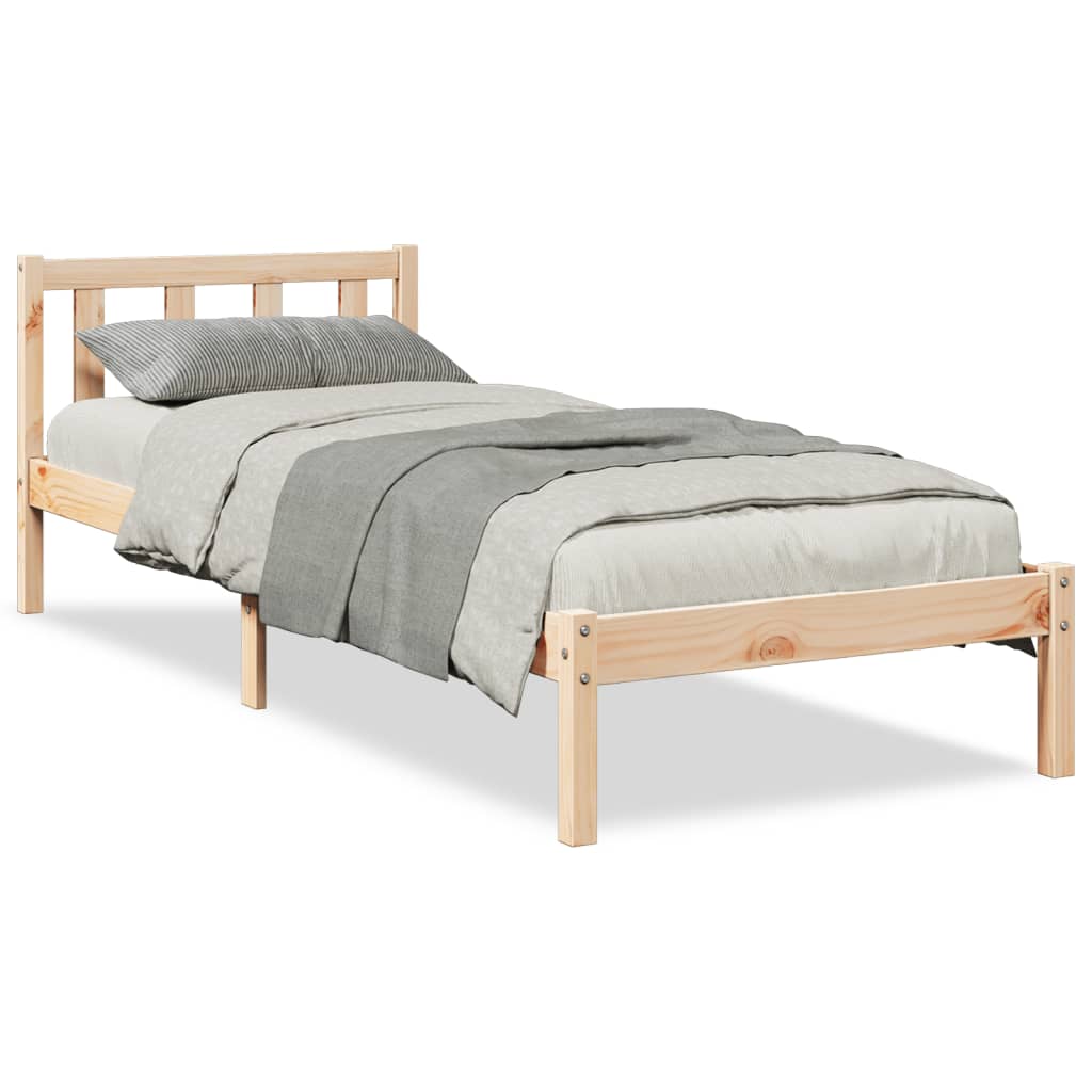 Letto Extra Lungo Senza Materasso 100x210 Cm In Legno Di Pino - Image 4