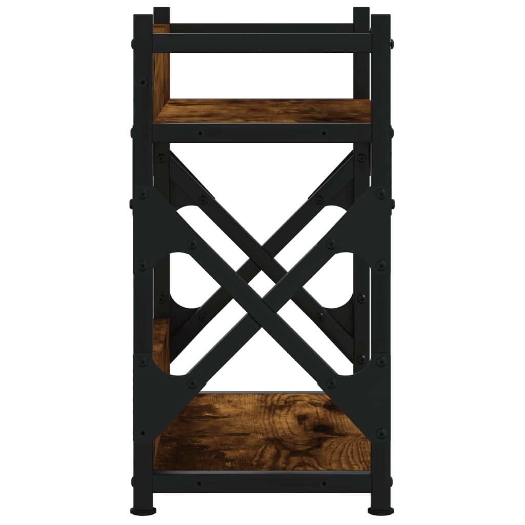 Supporto Stampante 2 Livelli Rovere Fumo 40x20x40cm Multistrato - Image 5