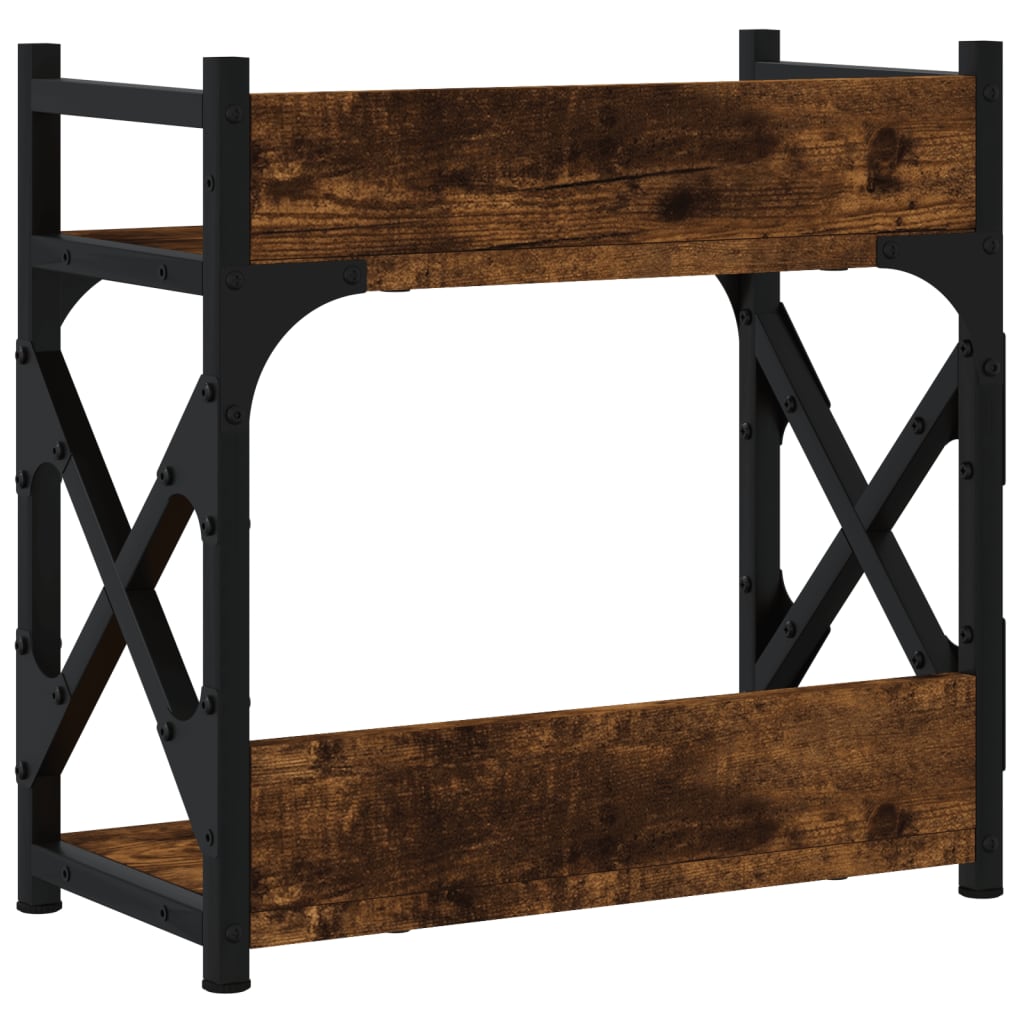 Supporto Stampante 2 Livelli Rovere Fumo 40x20x40cm Multistrato - Image 4