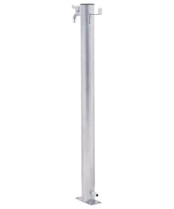 Colonna D'acqua Da Giardino 80 Cm Acciaio Inox Rotonda