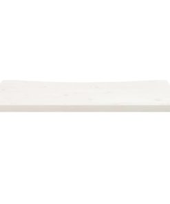 Piano Scrivania Bianco 80x40x2,5 Cm In Legno Massello Di Pino