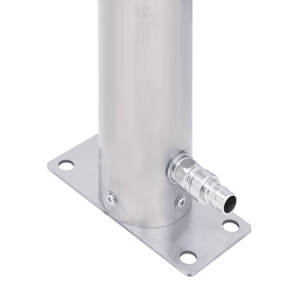 Colonna D'acqua Da Giardino 100 Cm Acciaio Inox Rotonda
