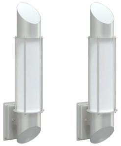 Applique Da Esterno 2 Pz Argento In Acciaio Inossidabile
