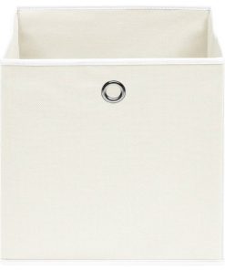 Scatole Portaoggetti 4pz Bianche 32x32x32 Cm Tessuto