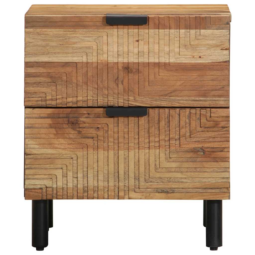 Comodino 40x33x46 Cm In Legno Massello Di Acacia - Image 5