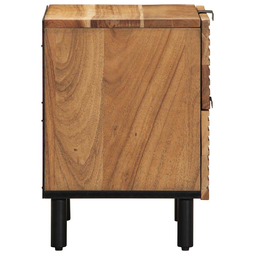 Comodino 40x33x46 Cm In Legno Massello Di Acacia - Image 6