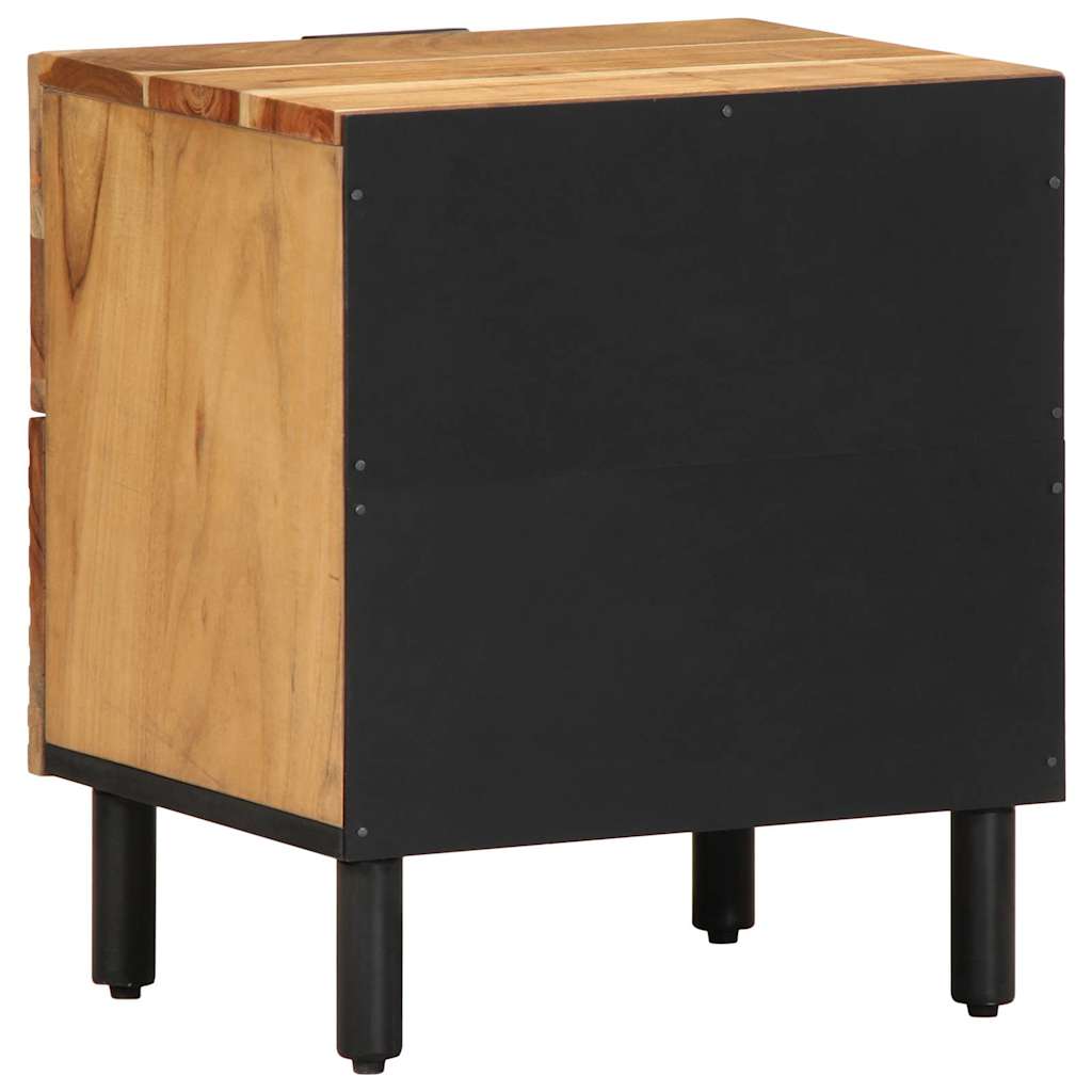 Comodino 40x33x46 Cm In Legno Massello Di Acacia - Image 4