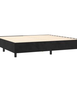 Giroletto A Molle Con Materasso Nero 200x200 Cm In Velluto