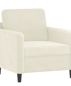 Poltrona Crema 60 Cm Velluto
