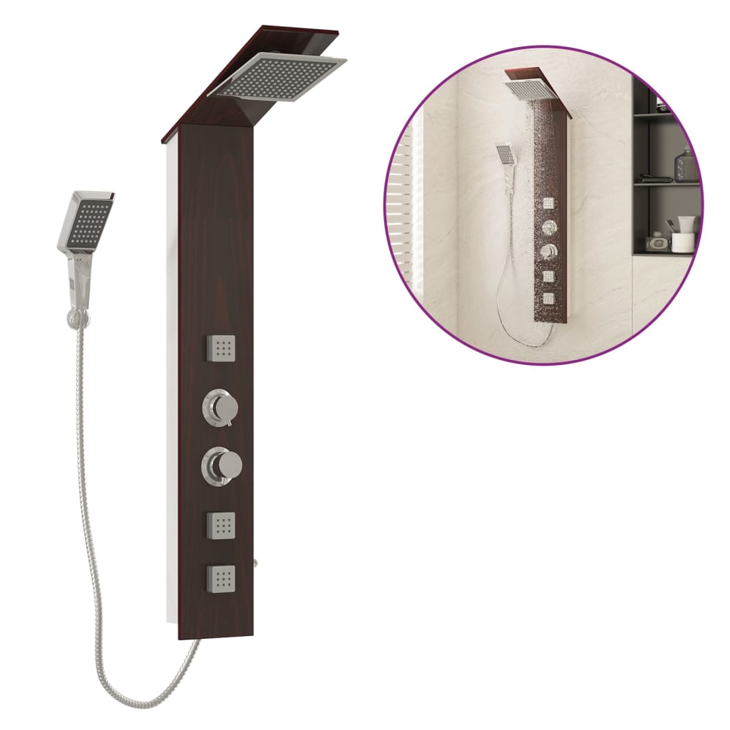 Pannello Doccia In Vetro Marrone