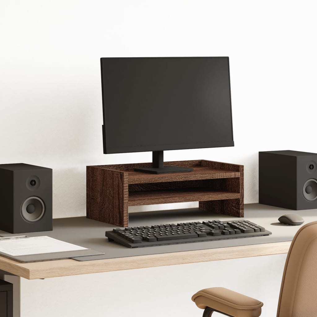 Supporto Per Monitor Rovere Marrone 42x24x16 Cm In Truciolato