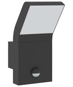 Applique Con Led E Sensore 2 Pz Nere In Alluminio Pressofuso