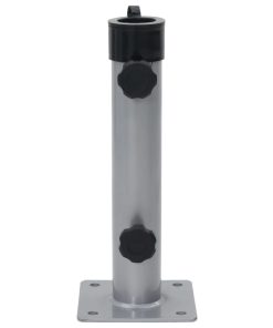 Base Per Ombrellone Per Palo Da Ø38/48 Mm Argento In Acciaio
