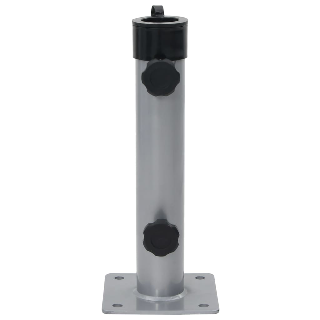 Base Per Ombrellone Per Palo Da Ø38/48 Mm Argento In Acciaio