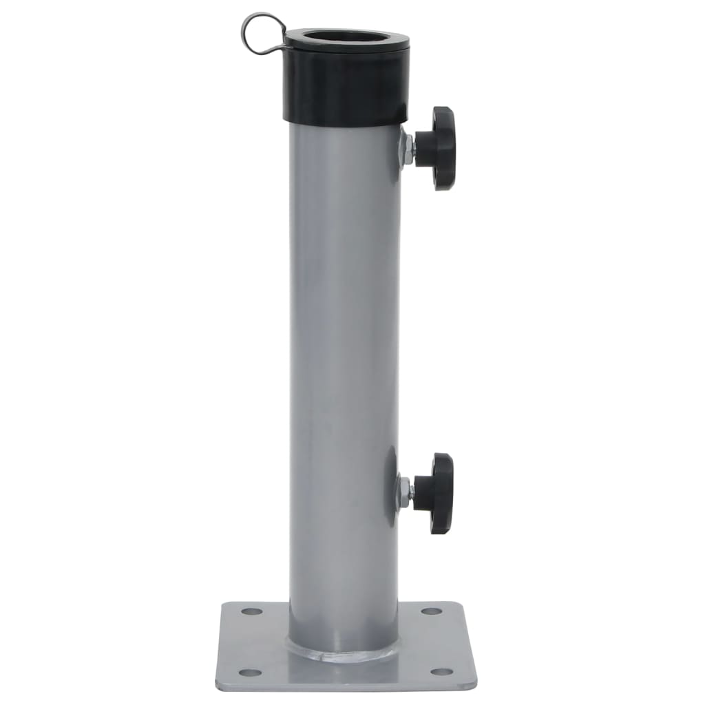 Base Per Ombrellone Per Palo Da Ø38/48 Mm Argento In Acciaio - Image 2