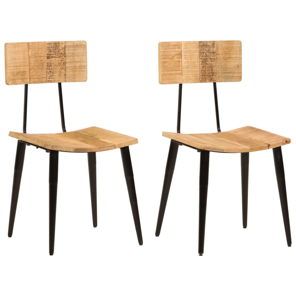 Sedie Da Pranzo 2 Pz 44x40x80 Cm Legno Massello Di Mango - Image 6
