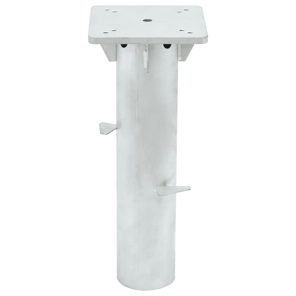 Base Per Ombrellone Interrata Argento 16x16x39,5 Cm Acciaio - Image 3