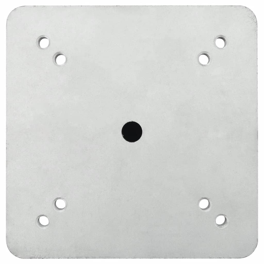 Base Per Ombrellone Interrata Argento 16x16x39,5 Cm Acciaio