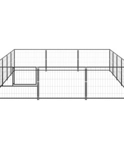 Gabbia Per Cani Nera 15 M² In Acciaio