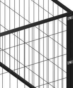 Gabbia Per Cani Nera 7 M² In Acciaio