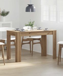 Tavolo Da Pranzo Rovere Artigianale 120x60x76 Cm In Truciolato