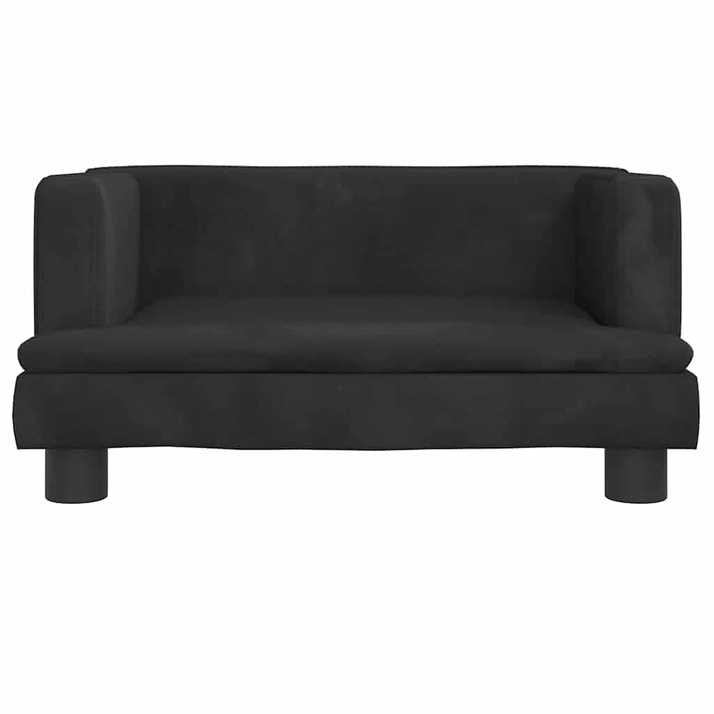 Lettino Per Cani Nero 60x40x30 Cm In Velluto