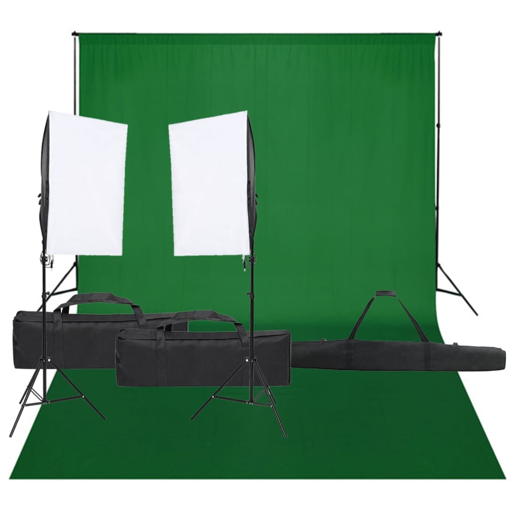 Kit Per Studio Fotografico Con Set Di Luci E Fondale