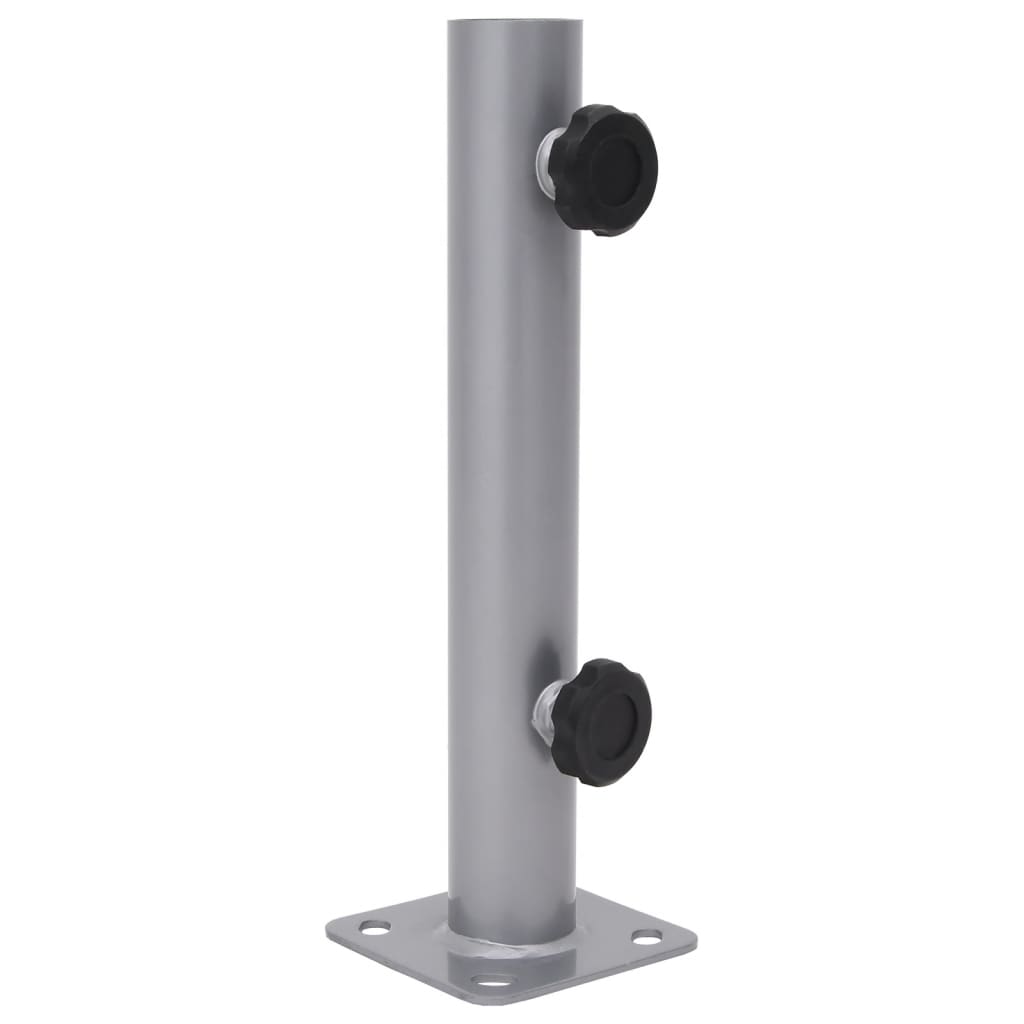 Base Per Ombrellone Per Palo Da Ø32/34/38 Mm Argento In Acciaio