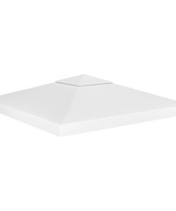 Copertura Superiore Per Gazebo A 2 Strati 310 G/m² 3x3 M Bianca