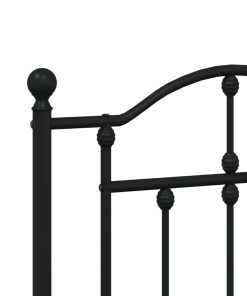 Testiera In Metallo Nero 200 cm