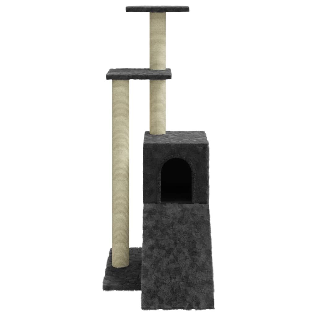 Albero Per Gatti Con Tiragraffi In Sisal Grigio Scuro 92 cm