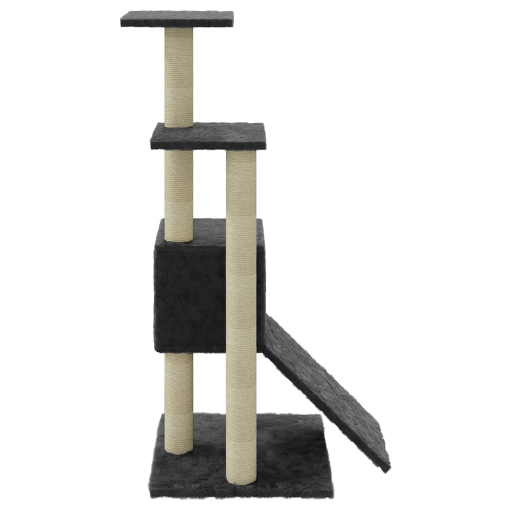 Albero Per Gatti Con Tiragraffi In Sisal Grigio Scuro 92 cm - Image 3