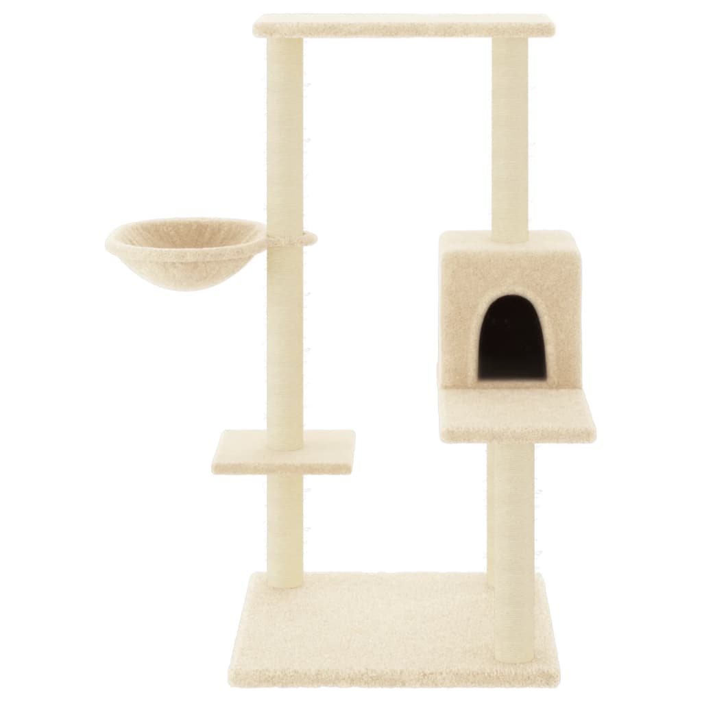Albero Per Gatti Con Tiragraffi In Sisal Crema 95 cm - Image 3