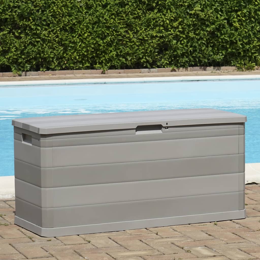 Baule Da Giardino Grigio 117x45x56 cm - Image 4