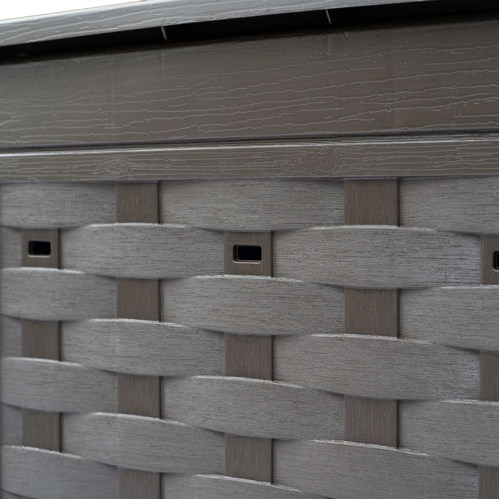 Compostiere 3 Pz Marrone 60x60x83 Cm 900 L Rattan Di Plastica