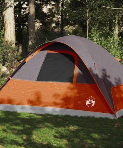 Tenda Familiare A Cupola 6 Persone Arancione Impermeabile