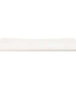 Piano Scrivania Bianco 100x50x2,5 Cm In Legno Massello Di Pino