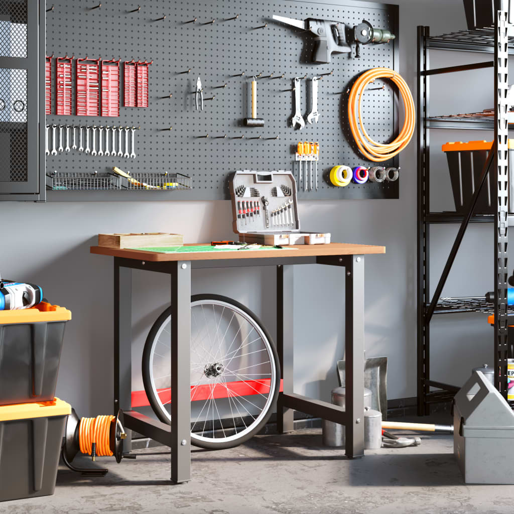 Banco Lavoro 100x60x81,5 Cm Legno Massello Faggio Rettangolare - Image 6