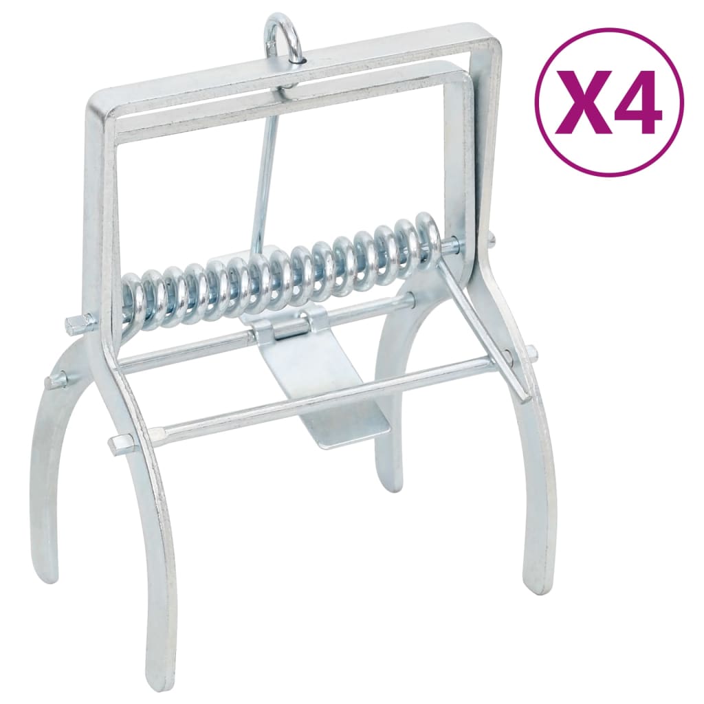 Trappole Per Talpe 4 Pz Argento Acciaio Zincato - Image 6