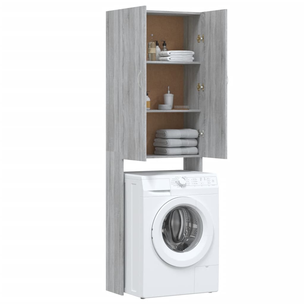 Mobile Per Lavatrice Grigio Sonoma 64x25,5x190 cm