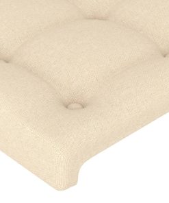 Testiera Ad Orecchio Crema 183x23x78/88 Cm In Tessuto